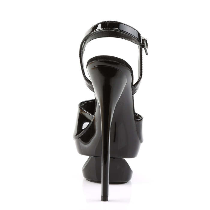 Босоніжки Eclipse-609 *6 1/2 дюйма на підборах, 1 3/4 дюйма з вирізом на щиколотці з ремінцем PF, чорні