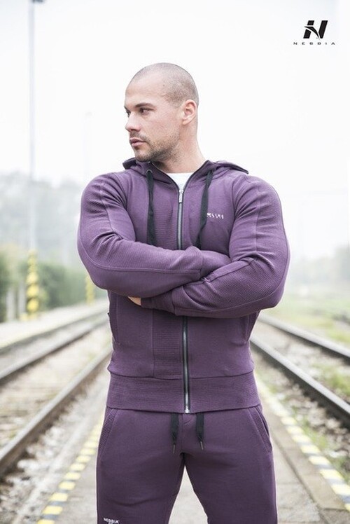 Спортивна кофта Nebbia AW ZIP UP HOODIE Bordo 720