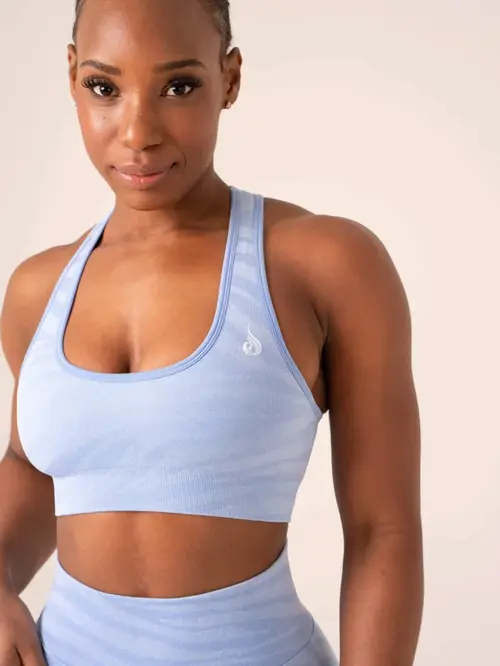 Топ Ryderwear Zebra Seamless Sports Bra - Sky Blue Zebra