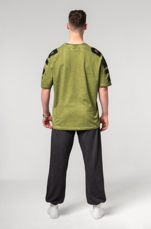 Футболка Nebbia Washed-off Oversized T-shirt LIFTING CLUB Green 368