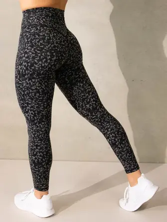 Леггинсы Ryderwear Empower High Waisted Leggings - Black Leopard