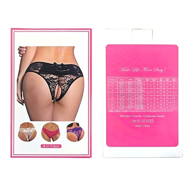 Мереживні труси з доступом Star Night, білі, M