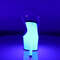 Босоніжки Pleaser Adore-708UV на підборах 7 дюймів, з ремінцем на щиколотці 2 3/4 дюйма з неоновою підошвою, прозорі/білі