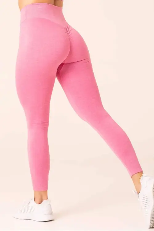 Леггинсы Ryderwear Focus Scrunch Seamless Leggings - Hot Pink Marl