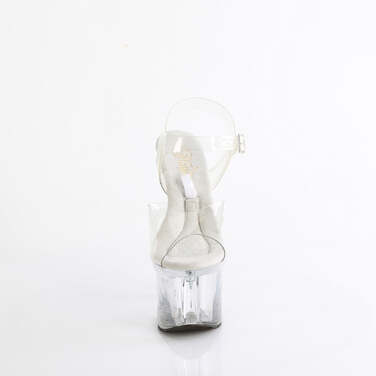 Босоножки Treasure-708EST *Каблук 7 дюймов, босоножкии с ремешком на щиколотке шириной 3 1/4 дюйма, с доступной компрессией, прозрачные