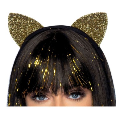 Повязка на голову с кошачьими ушками Leg Avenue Glitter cat ear headband O/S