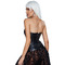 Корсет із застібкою блискавкою Star Night Sexy Leather та шнурівкою, чорний, L (без коробки)