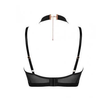 Бюстгальтер с чокером Obsessive Brasica черный, XS/S