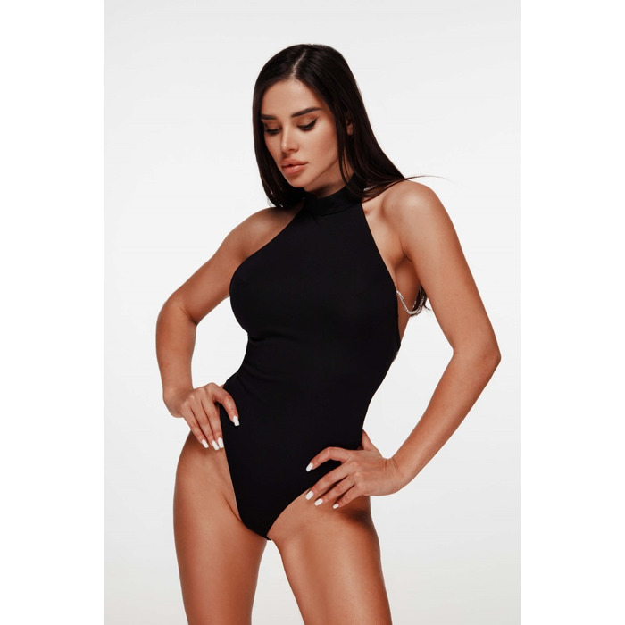 Боді Fitzona Black Bodysuit with Rhinestones 4279868B