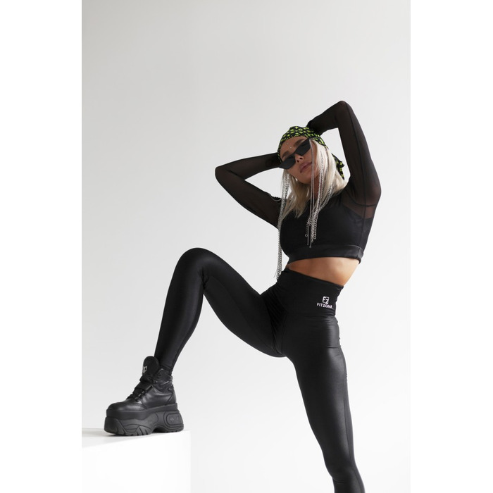 Легінси BLACK LEGGINGS WITH DETAIL ON THE BACK