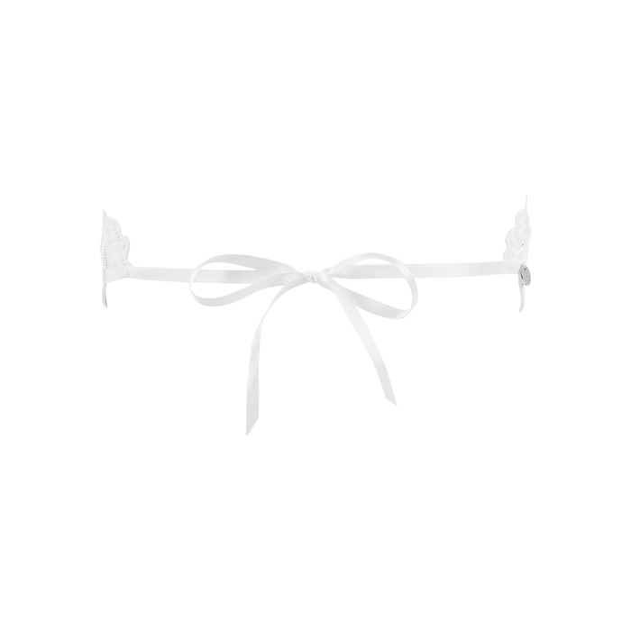 Атласная Маска для глаз белая Amor Blanco eye mask white O/S