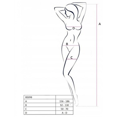 Комбинезон сетка с открытым доступом Passion BS098 black