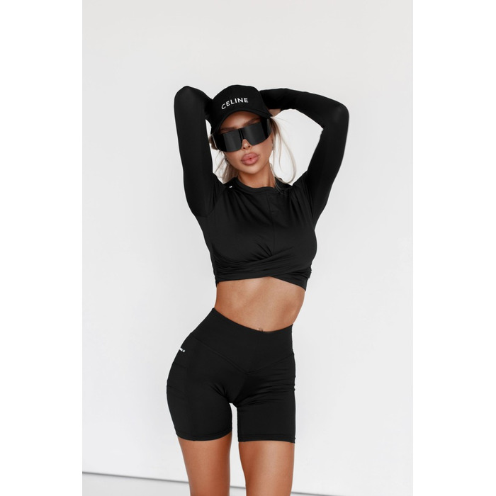 Топ Cropped Long Sleeve Top ELEVATED Black 468