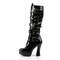 Ботинки Pleaser Electra-2042, каблук 5 дюймов, высота PF 1 1/2 дюйма, чёрные
