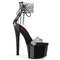 Босоніжки Pleaser Passion-727RS *7 дюймів на підборах, 2 3/4 дюйма PF RS з прикрашеною манжетою на щиколотці, ззаду, чорні