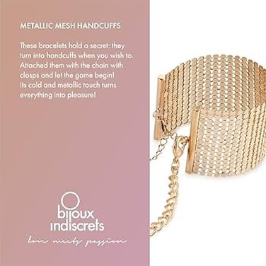 Браслеты-наручники Bijoux Indiscrets золотые, OS