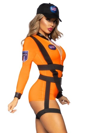 Еротичний костюм космонавтки Leg Avenue 3 предмети, помаранчевий, M