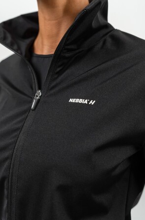 Кофта Nebbia Shiny Zip Up Workout Jacket SLEEK Black 481