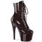 Чоботи Pleaser Adore-1020 *7 дюймів на підборах, 2 3/4 дюйма з мереживом спереду, темно-коричневі