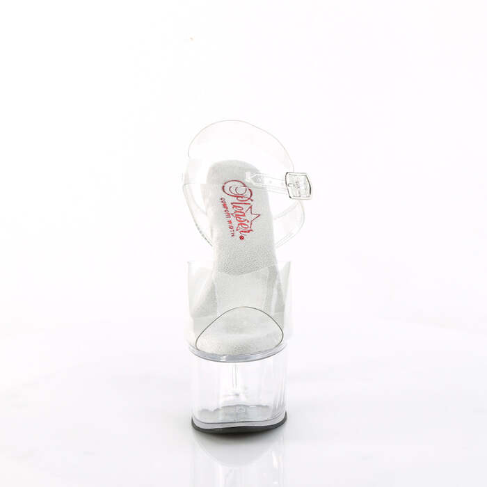 Босоножки Passion-708, каблук 7 дюймов, ремешок на щиколотке шириной 2 3/4 дюйма, прозрачные