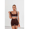 Топ Nebbia Medium-Support Criss Cross Sports Bra ICONIC Dark Brown 230