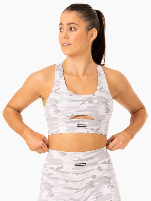 Топ Base Racer Back Sports Bra - Grey Camo
