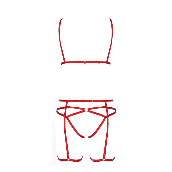 Комплект контурного белья MAGALI SET WITH OPEN BRA red S/M - Passion