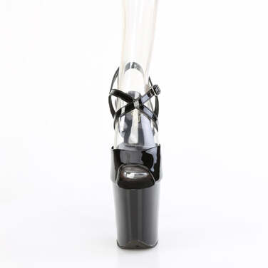 Босоножки Flamingo-824, каблук 8 дюймов, 4-дюймовые ремни на щиколотке с перекрещивающимися ремешками, черные