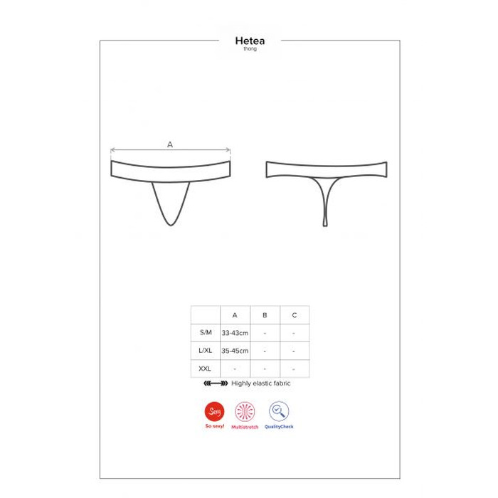 Стринги Obsessive Hetea thong red L/XL