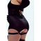 FRAME skirt Black print mesh_ чорна сітка з принтом