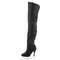 Boots Pleaser Legend-8868 *4 дюйма, застёгивающиеся на бедра, с эластичной вставкой, чёрная кожа