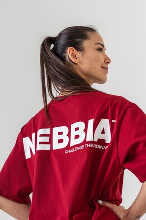 Футболка Nebbia Oversized T-shirt GYM ESSENTIALS Dark Red 381