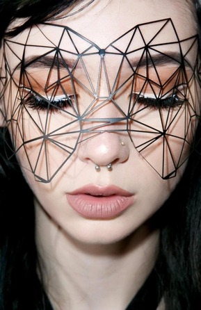 Вінілова маска на наклейках Bijoux Indiscrets