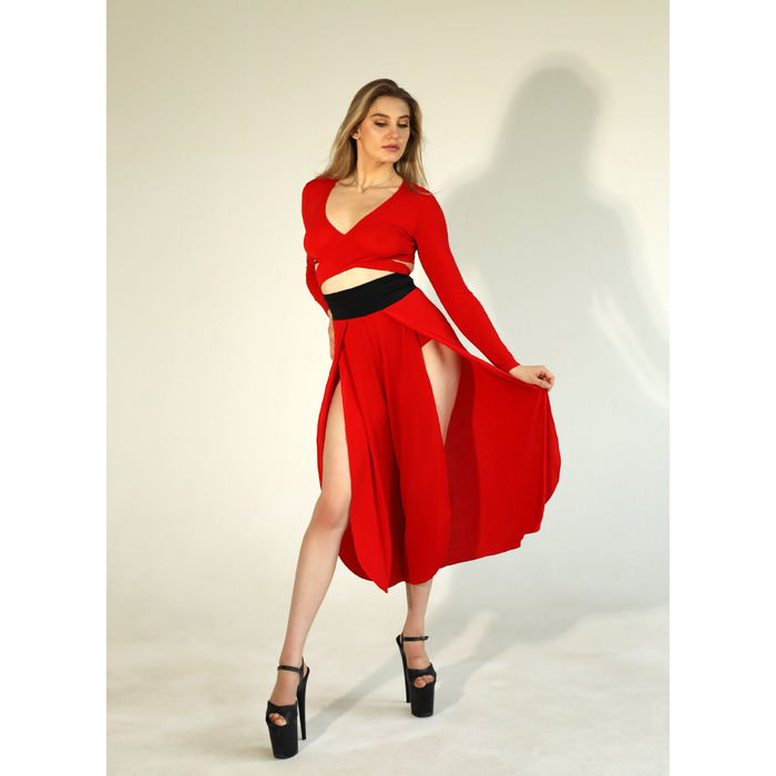 FLY CULOTTES — Повітряні Кюлоти Для Pole Dance, Contemporary Та Сценічних Виступів - червоний