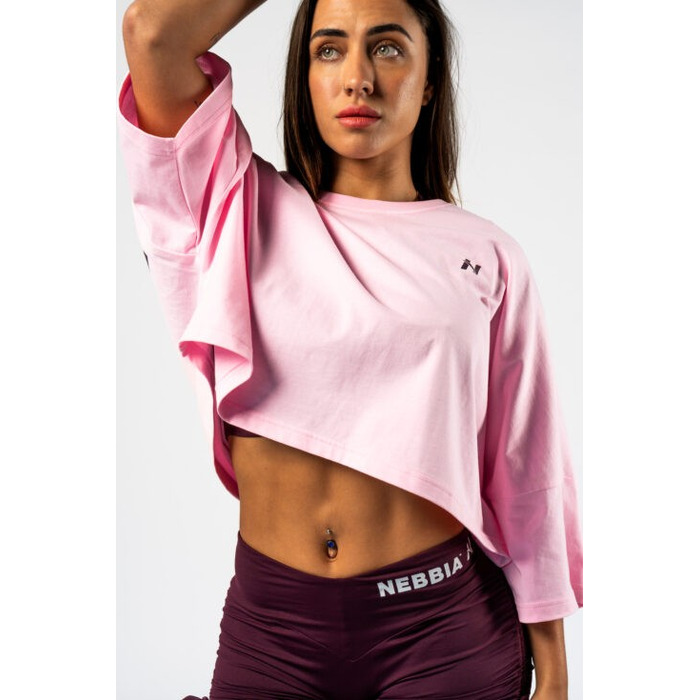 Футболка Nebbia Oversized Cropped Tee JUST FLOW Pink 431