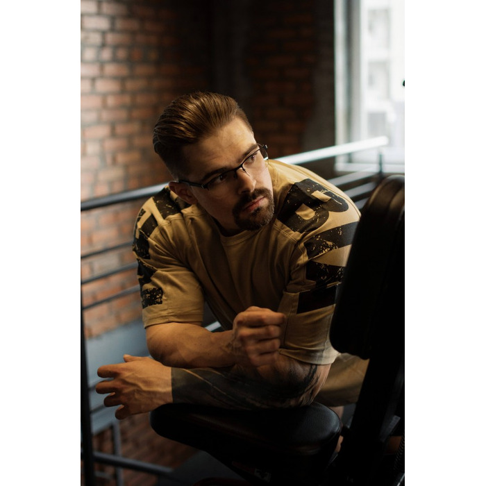 Футболка Nebbia Oversized T-shirt LIFTING CLUB Light Brown 353