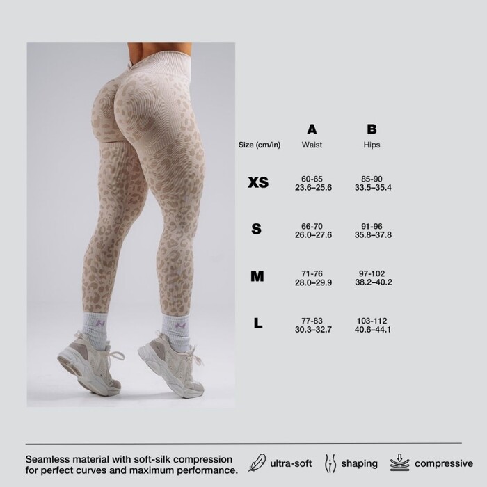 Компрессионные легинсы Nebbia Push-Up с леопардовым принтом PRIMAL, бордовые (849)