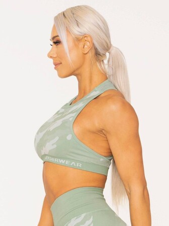 Топ Ryderwear Camo Seamless Sports Bra Sage