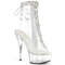 Ботильоны Pleaser Delight-1018C-2RS *Каблук 6 дюймов, PF 1 3/4 дюйма, открытый носок и пятка, молния сбоку, прозрачные