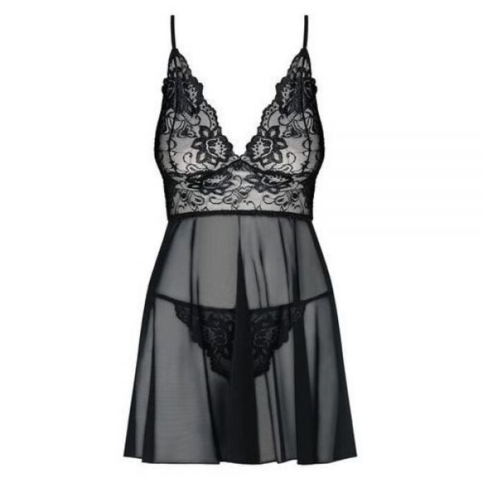 Рубашка Obsessive Imperia babydoll L/XL чорна