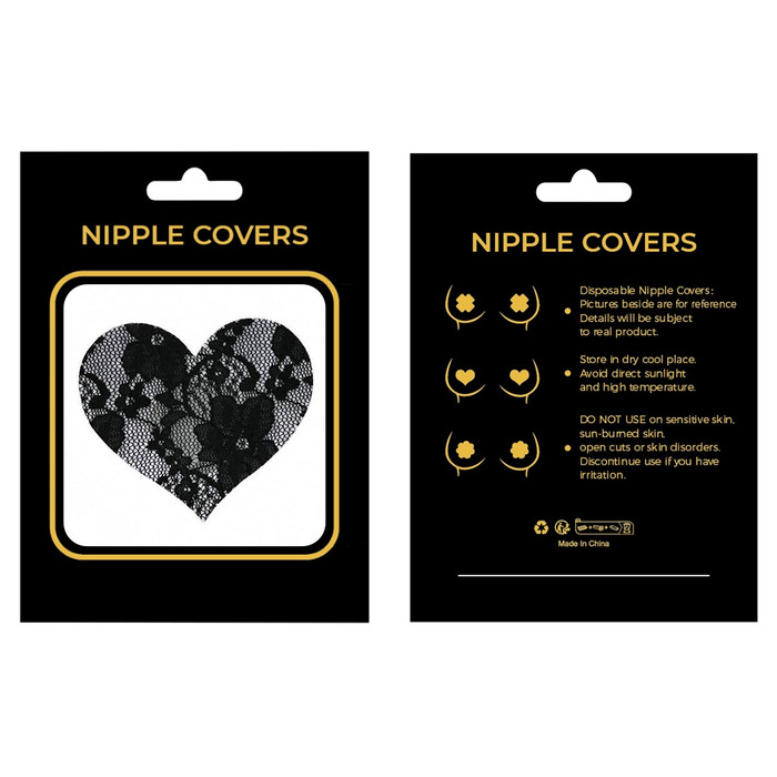 Пестисы на соски Star Night сердечки кружевные, черные
