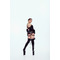 FRAME skirt Black print mesh_ чорна сітка з принтом