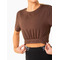 Топ Level Up Cropped T-Shirt - Chocolate