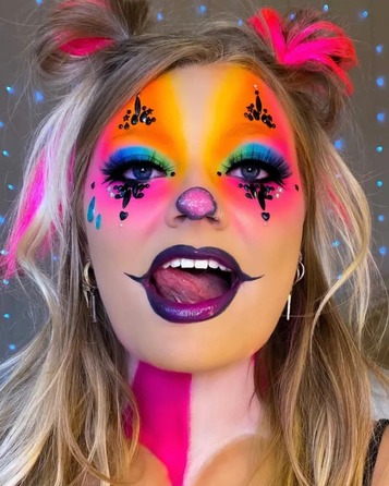 Наклейки-стразы для лица Харли Квинн Leg Avenue Harlequin