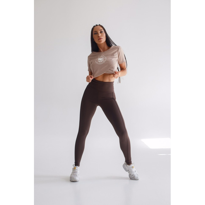 ЛЕГИНСЫ TOTAL BROWN CAROTA FITNESS LEGGING 14624