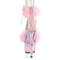 Босоніжки Pleaser Adore-724F на підборах 7 дюймів, босоніжки з хутра марабу 2 3/4 дюйма з манжетою на щиколотці, блискавка ззаду, рожеві