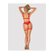 Портупея пояс Obsessive Elianes harness, червона, XS/S