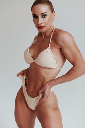 Купальний ліф Fitzona BEIGE TRIAGLE BIKINI TOP