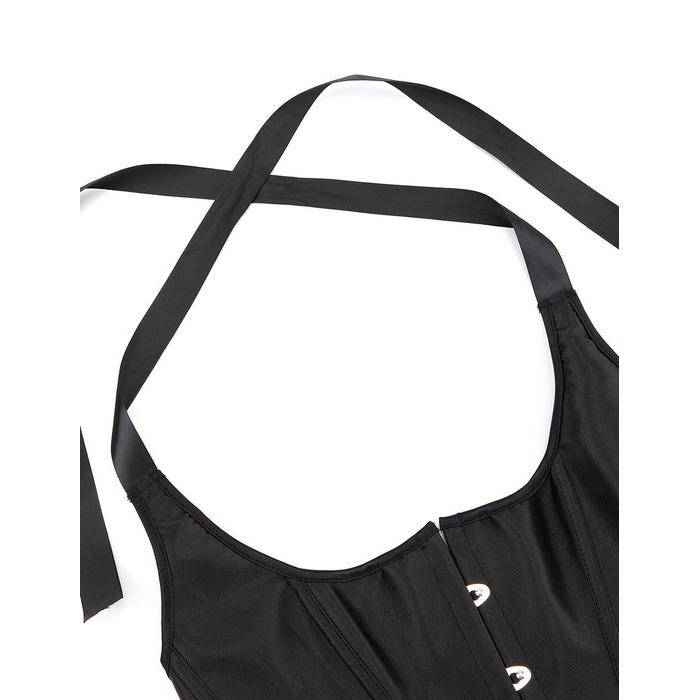 Корсет на зав'язках стрічках із бретелями Star Night 12 Plastic Bones з підтримкою бюста, чорний, S