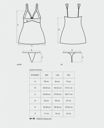 Сорочка Obsessive Secred Chemise S/M